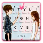 sweet couple love theme android application logo